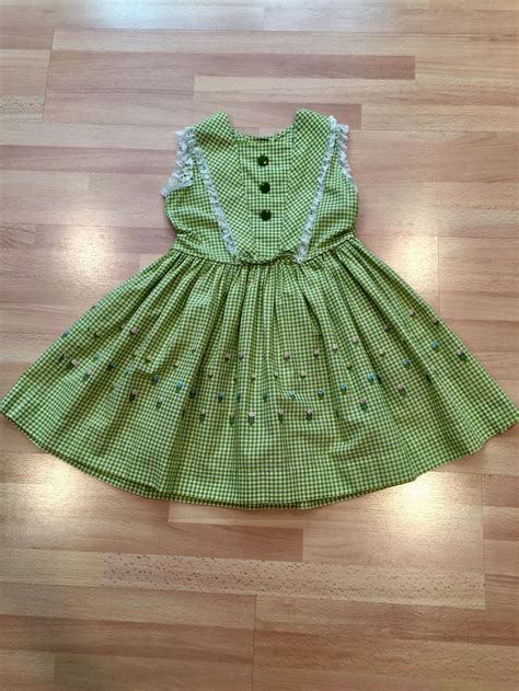 Vintage 1960 S Green Check Girl S Dress Etsy Vintage Girls Clothes 1960 Outfits Girl Outfits