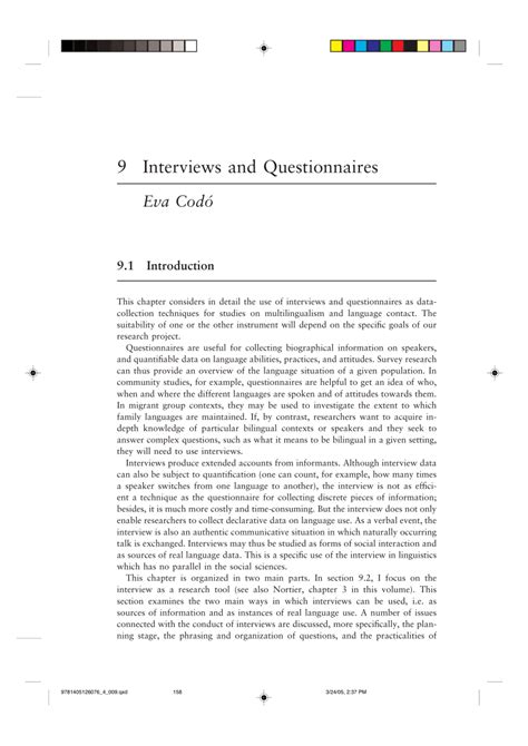 Pdf Interviews And Questionnaires