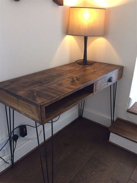 Shop from the world's largest selection and best deals for metal leg desk. Rustic Industrial Plank Desk with Metal Hairpin Legs ...