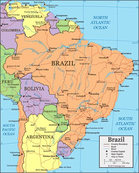 Old Map Of Brazil