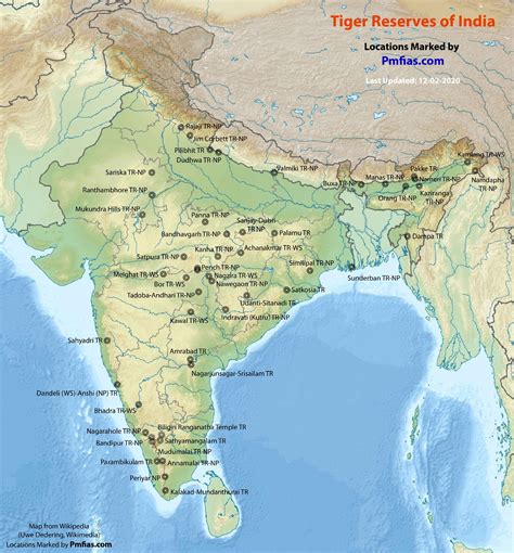 National Parks And Tiger Reserves Of India With Maps Pmf Ias