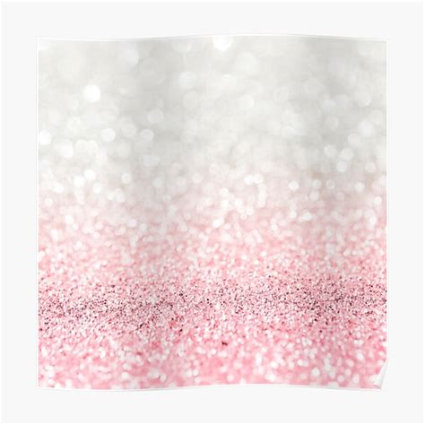 Pink Ombre Glitter Poster For Sale By Heartlocked Redbubble