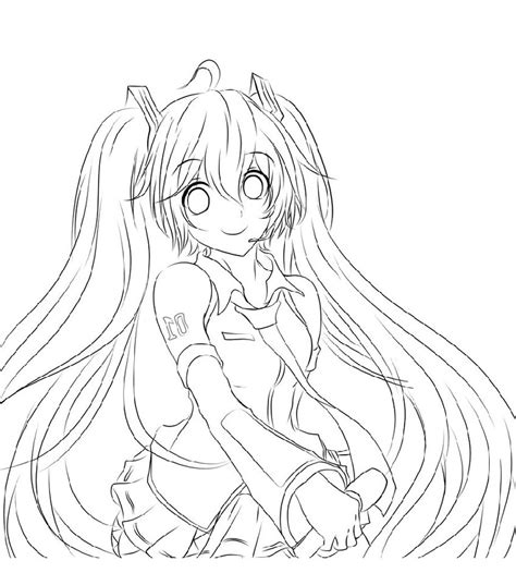 Hatsune Miku Coloring Pages For Kids Educative Printable