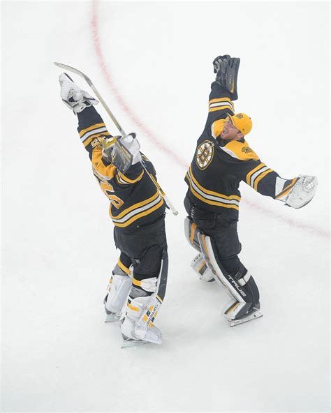 Linus Ullmark On Instagram “goalie Hugs From Above” Boston Bruins