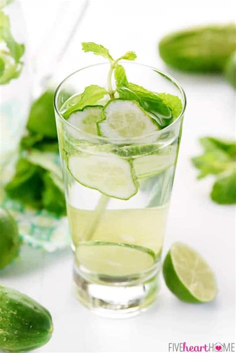 Refreshing Cucumber Water With Mint • Fivehearthome