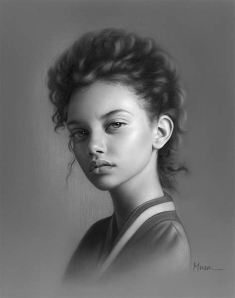 12 Beautiful Girls In Hyper Realistic Pencil Portraits From Musa Celik