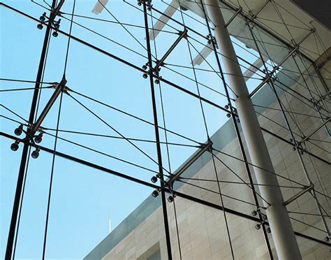 Spider Glass System Frameless Glazing Aluminium Composite Panel Cladding