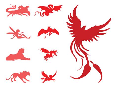Mythological Creature Set Vector Art And Graphics