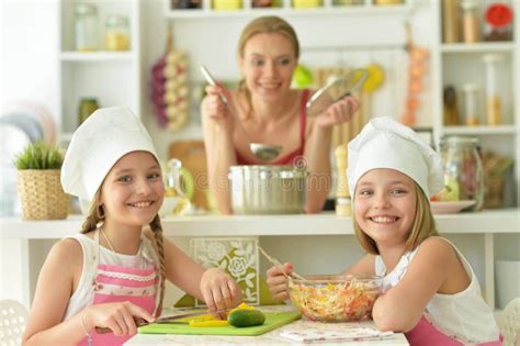 Mom And Daughter Cook Stock Image Image Of Girl Daughter 115073585