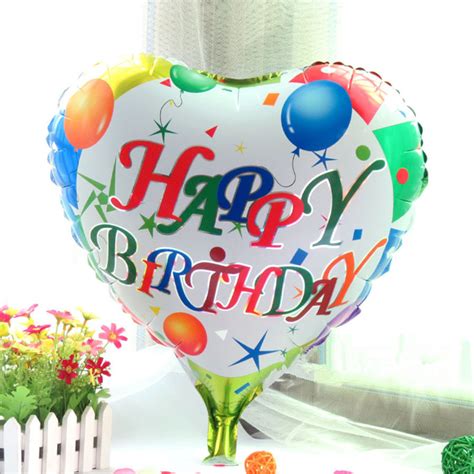 18 Inches Happy Birthday Heart Foil Balloons Children