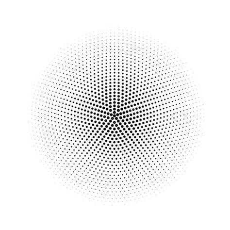 Vector Halftone Design Element Isolated On White Background Halftone