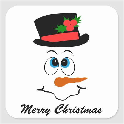 Christmas Snowman Face Add Message Sticker In 2021