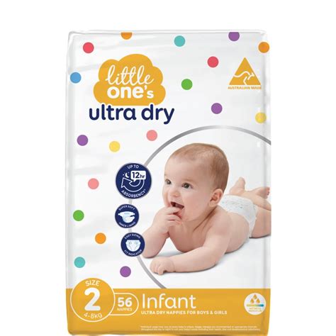 Little Ones Ultra Dry Infant Nappy 56 Pack Big W