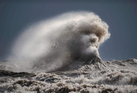 Face Appears In Novembers Stormy Waves Of Lake Erie