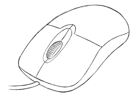 Как нарисовать компьютерную мышь — Пошаговые уроки рисования