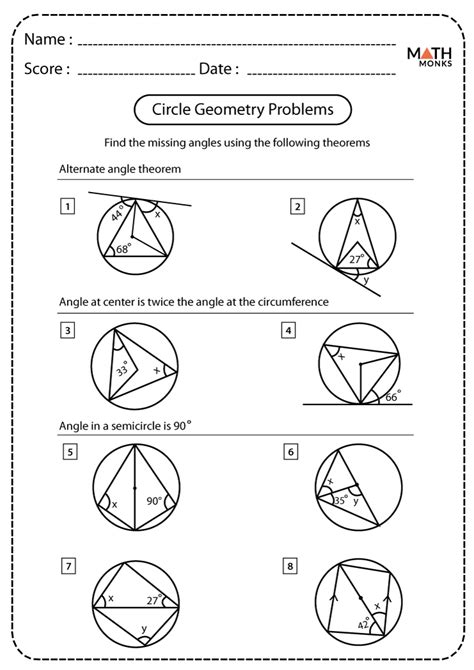 Circle Worksheets Math Monks Hot Sex Picture