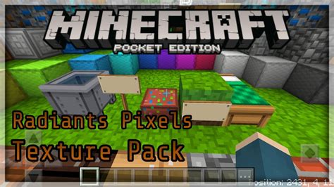 Radiant Pixels Texture Pack Minecraft Pe Pocket Edition Youtube