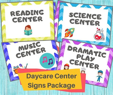 Daycare Center Signschildcare Printable Signs For Preschool And