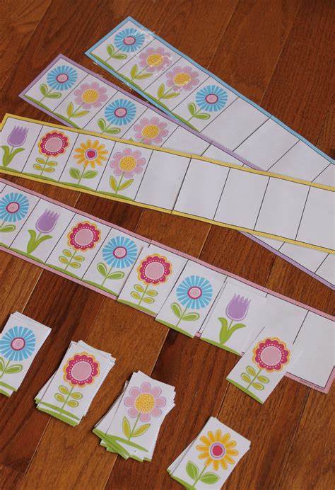 Preschool Spring Flower Garden Math Activities Patterns For