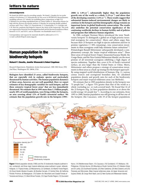 PDF Introduction Influences Of Human Population On Biological Diversity