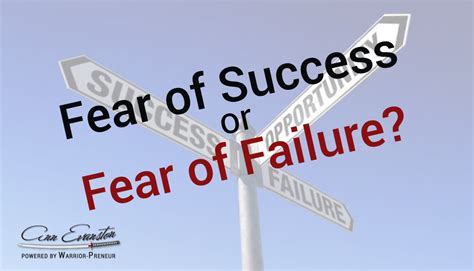 Fear Of Success Or Fear Of Failure Ann Evanston Warrior Preneur