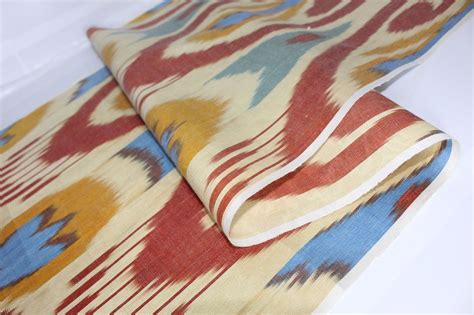 Ikat Fabric, Ikat Fabric by the yard, Hand Woven Fabric, Uzbek Fabric, FB 1001 - Fabric