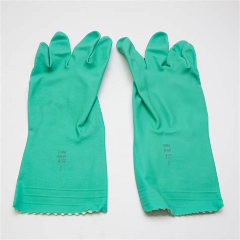 Green 1220mil Rubber Latex Gloves Industrial Cleaning Supplies