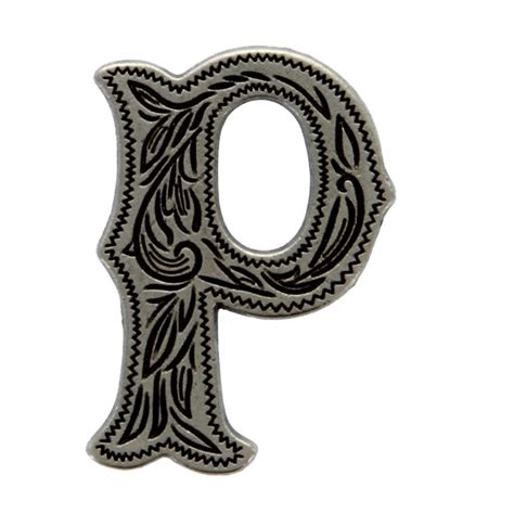 Alphabet Letter P Antique Silver Concho 34 Tall 1339 162 Stecksstore