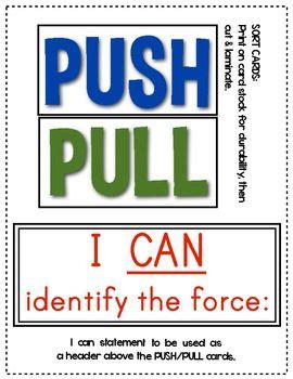 Specify tokens or hwids to send targeted push notifications. Force and Motion: Push & Pull {Cards for Sorting} Science Kindergarten & First | Force, motion ...