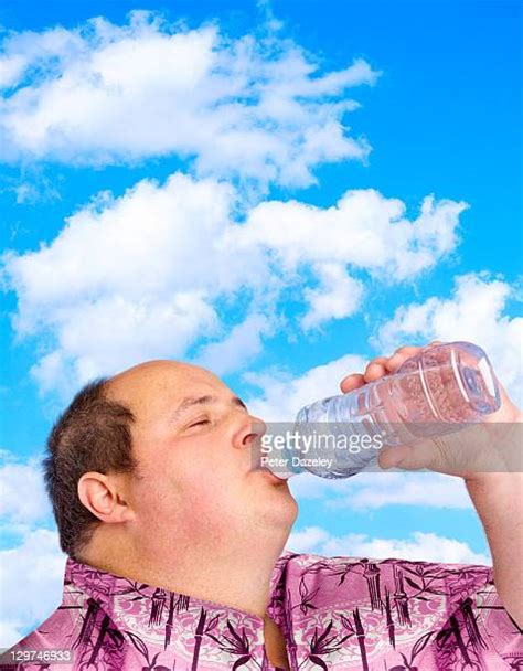 Overweight Man Drinking Water Stock Fotos Und Bilder Getty Images