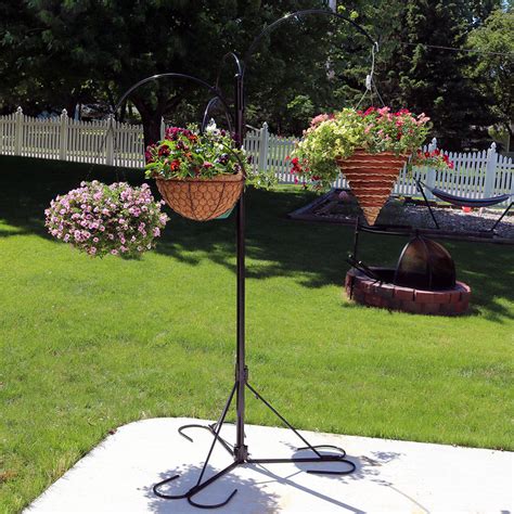 Sunnydaze Four Arm Hanging Basket Stand 84” H