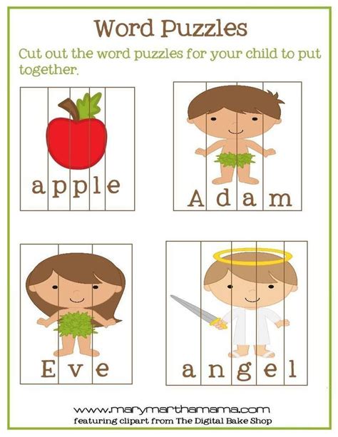 Adam And Eve Pre K Pack Free Printables Mary Martha Mama Sunday School Crafts For Kids