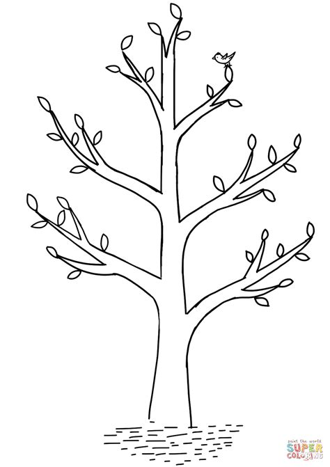 Pine trees are one of the trees that's a bit trickysome for me. Spring Tree coloring page | Free Printable Coloring Pages