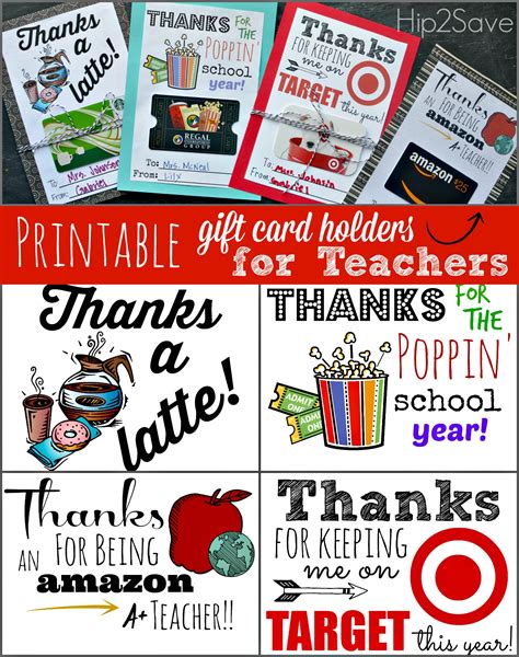 'no annual fee' is standard. FREE Printable Gift Card Holders for Teacher Gifts - Hip2Save