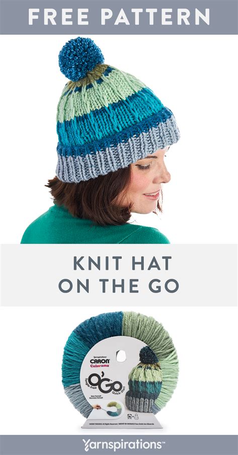Caron Knit Hat On The Go Yarnspirations Knitted Hats Slip Stitch Knitting Hat Knitting