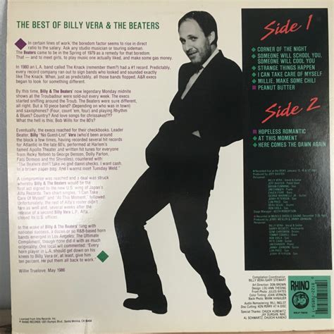 Billy Vera And The Beaters By Request The Best Of Billy Vera And The Beaters Vinyl Distractions