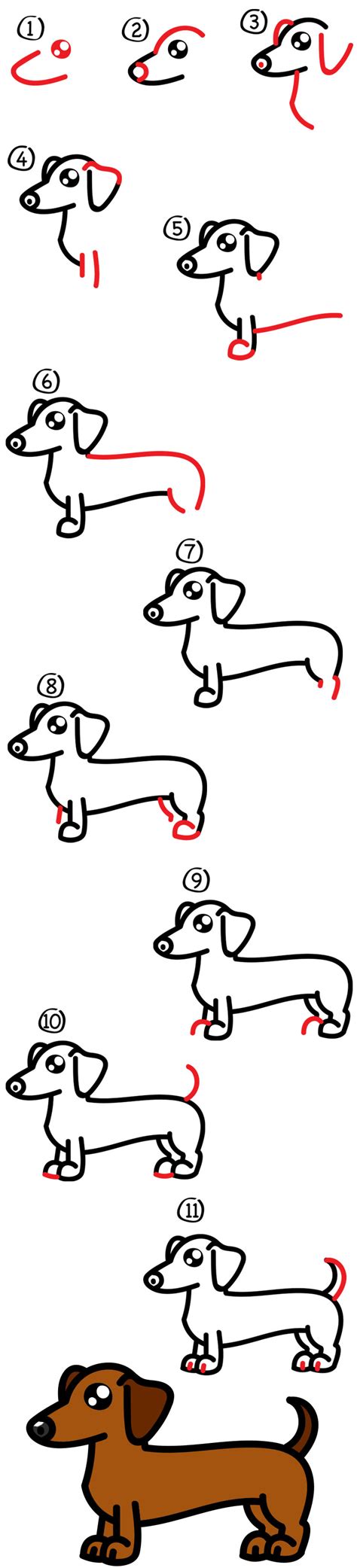 How To Draw A Dachshund Art For Kids Hub