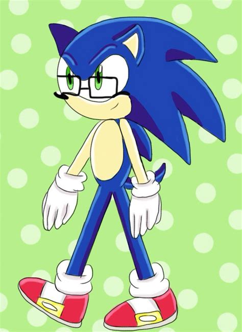 Sonic With Glasses By Mizukiimoon On Deviantart