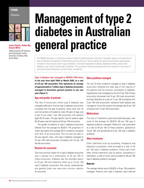 Pdf Australian General Practice Management Of Type 2 Diabetes 20142015