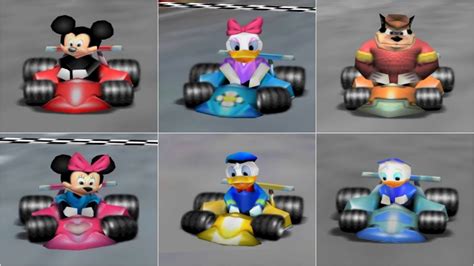 Mickeys Speedway Usa All Characters Race Gameplay Compilation