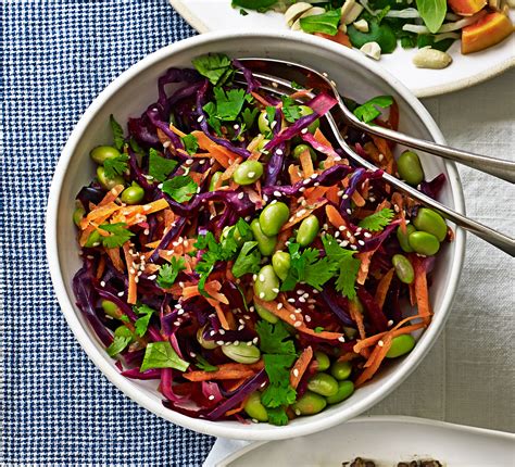 Red Cabbage With Carrot And Edamame Beans Recipe Bbc Good Food