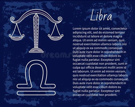 Libra Zodiac Sign Design Of Astrological Symbol Stock Vector