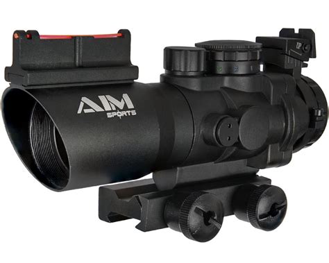 Aim Sports Rifle Scope Prismatic Series 4x32mm W Tri Illumination
