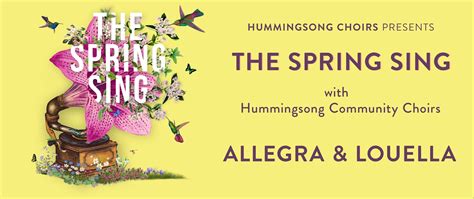 The Spring Sing Melbourne Hummingsong Choirs Concert Tickets