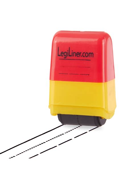 Legiliner Self Inking Teacher Stamp 1 Inch Dashed Spaces Handwriting Lines Roller Stamp