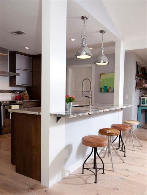 Open kitchens suits working couples. 13 Affordable Half Wall In Kitchen For Breakfast Bar Idea
