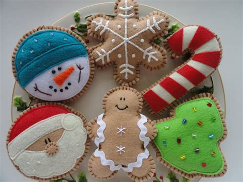 Set Of 6 Felt Cookie Holiday By Gingersweetcrafts On Etsy 95b