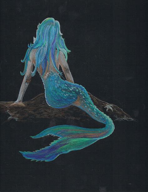 Etsy Shopmermaid Prismacolor Pencil Mermaid Art Mermaid Pictures