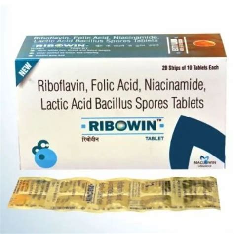 Riboflavin 10mg Folic Acid 15mg Niacinamide 100mg Lactic Acid Bacillus Spores 60 Million At Rs