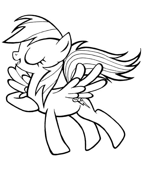 Enjoy your favorite character with crayons and color away! Rainbow Dash coloring pages to download and print for free